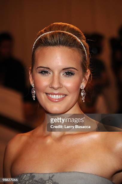 Actress Maggie Grace attends the Costume Institute Gala Benefit to celebrate the opening of the "American Woman: Fashioning a National Identity"...