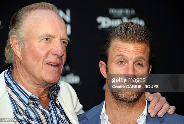 Actors James Caan and his son Scott Caan arrive at the premiere of "Mercy" at the Egyptian Theater in Hollywood, California on May 3, 2010. AFP PHOTO...