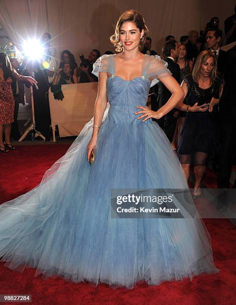 Doutzen Kroes attends the Costume Institute Gala Benefit to celebrate the opening of the "American Woman: Fashioning a National Identity" exhibition...