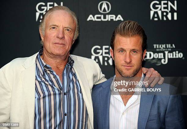 Actors James Caan and his son Scott Caan arrive at the premiere of "Mercy" at the Egyptian Theater in Hollywood, California on May 3, 2010. AFP PHOTO...