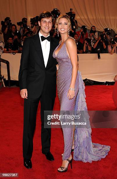 Jared Kushner and Ivanka Trump attend the Costume Institute Gala Benefit to celebrate the opening of the "American Woman: Fashioning a National...