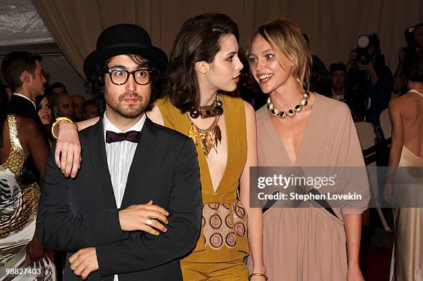 Musician Sean Lennon, Charlotte Kemp Muhl and model Sasha Pivovarova attend the Costume Institute Gala Benefit to celebrate the opening of the...