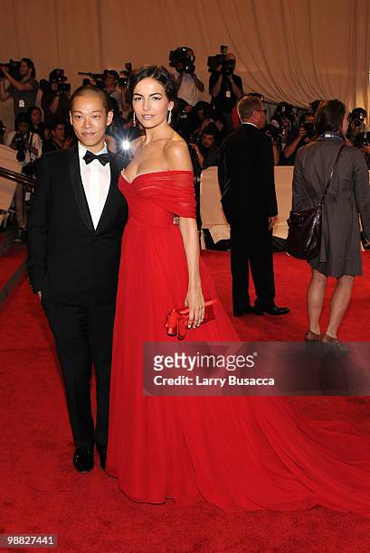 Designer Jason Wu and Camilla Belle attend the Costume Institute Gala Benefit to celebrate the opening of the "American Woman: Fashioning a National...