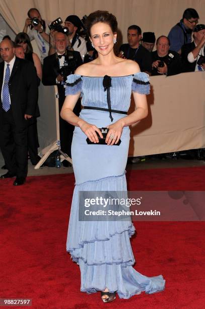 Actress Vera Farminga attends the Costume Institute Gala Benefit to celebrate the opening of the "American Woman: Fashioning a National Identity"...