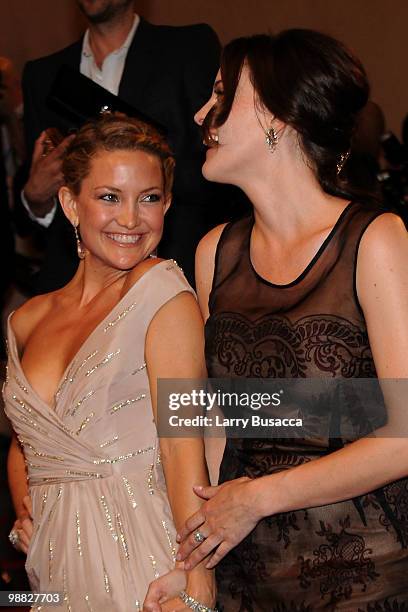 Actresses Kate Hudson and Liv Tyler attend the Costume Institute Gala Benefit to celebrate the opening of the "American Woman: Fashioning a National...