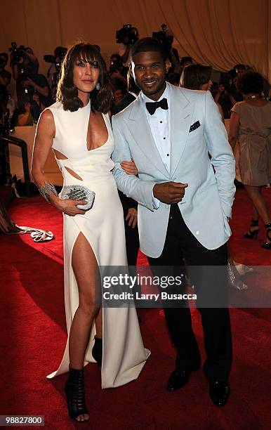 President and co-founder of Jimmy Choo Tamara Mellon and Usher attend the Costume Institute Gala Benefit to celebrate the opening of the "American...