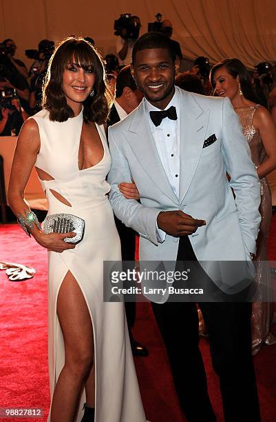 President and co-founder of Jimmy Choo Tamara Mellon and Usher attend the Costume Institute Gala Benefit to celebrate the opening of the "American...