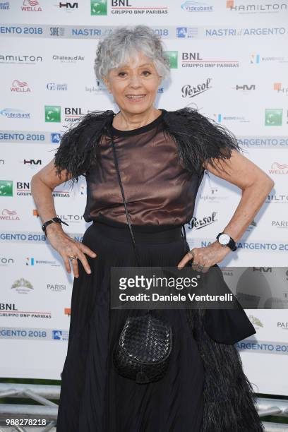 Erminia Ferrari Manfredi attends the Nastri D'Argento cocktail party on June 30, 2018 in Taormina, Italy.