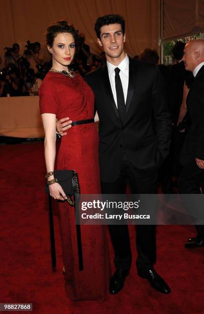 Model Elettra Wiedemann and dancer Roberto Bolle attend the Costume Institute Gala Benefit to celebrate the opening of the "American Woman:...