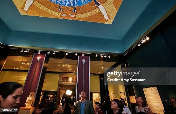 Author Rick Riordan attends the launch party of Rick Riordan's The Kane Chronicles, Book 1: The Red Pyramid at Brooklyn Museum on May 3, 2010 in the...