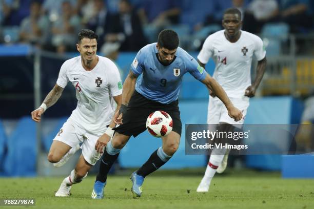 Jose Fonte of Portugal, Luis Suarez of Uruguay during the 2018 FIFA World Cup Russia round of 16 match between Uruguay and at the Fisht Stadium on...