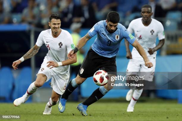 Jose Fonte of Portugal, Luis Suarez of Uruguay during the 2018 FIFA World Cup Russia round of 16 match between Uruguay and at the Fisht Stadium on...