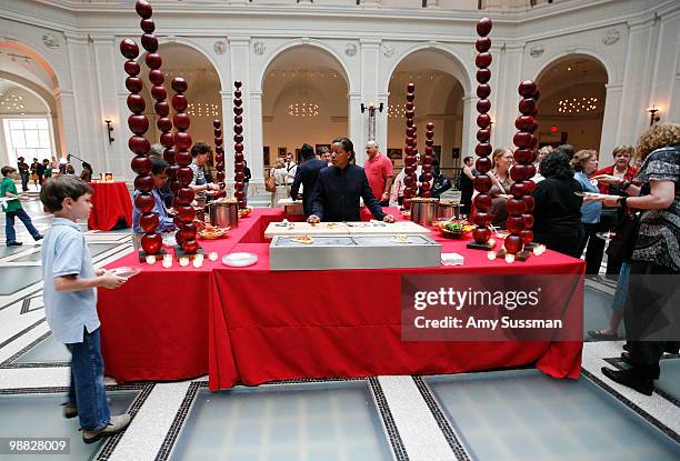 Atmosphere at the launch party of Rick Riordan's The Kane Chronicles, Book 1: The Red Pyramid at Brooklyn Museum on May 3, 2010 in the Brooklyn...