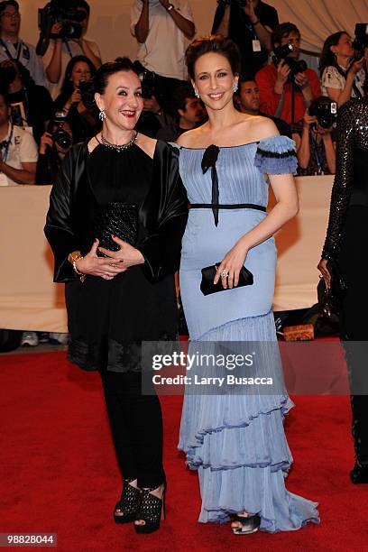 Actress Vera Farmiga attends the Costume Institute Gala Benefit to celebrate the opening of the "American Woman: Fashioning a National Identity"...