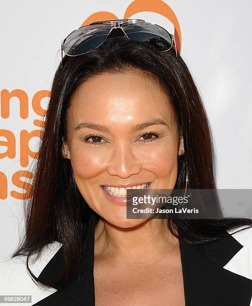 Actress Tia Carrere attends the Race to Erase MS kickoff fundraiser at Kitson Melrose on May 1, 2010 in Los Angeles, California.