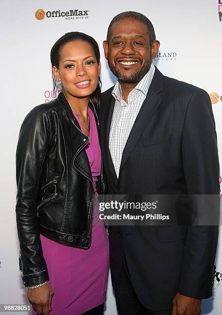 Keisha and Forest Whitaker arrive at the First Annual Party With A Purpose Benefit at Smashbox West Hollywood on May 3, 2010 in West Hollywood,...