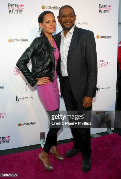 Keisha and Forest Whitaker arrive at the First Annual Party With A Purpose Benefit at Smashbox West Hollywood on May 3, 2010 in West Hollywood,...