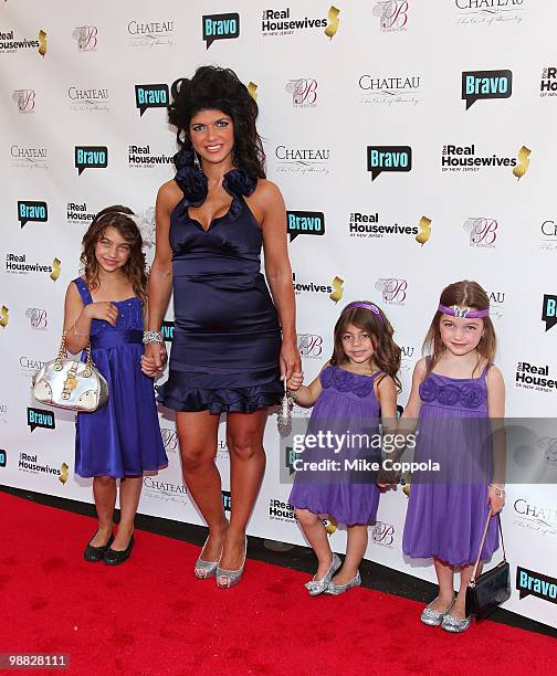 Television personalities Gia Giudice, Teresa Giudice, Milania Giudice and Gabriella Giudice attends Bravo's "The Real Housewives of New Jersey"...