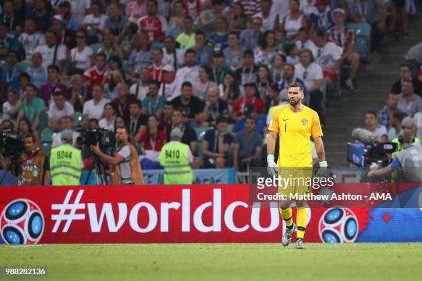 Rui Patricio of Portugal looks dejected at the end of the 2018 FIFA World Cup Russia Round of 16 match between Uruguay and Portugal at Fisht Stadium...