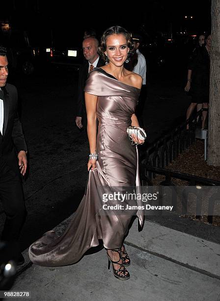Jessica Alba attends the Metropolitan Museum of Art's Costume Institute Gala after party at the Mark Hotel on May 3, 2010 in New York City.