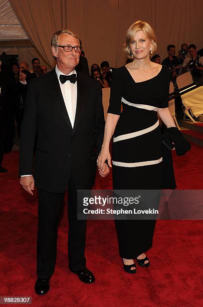 Director Mike Nichols and TV Personality Diane Sawyer attend the Costume Institute Gala Benefit to celebrate the opening of the "American Woman:...