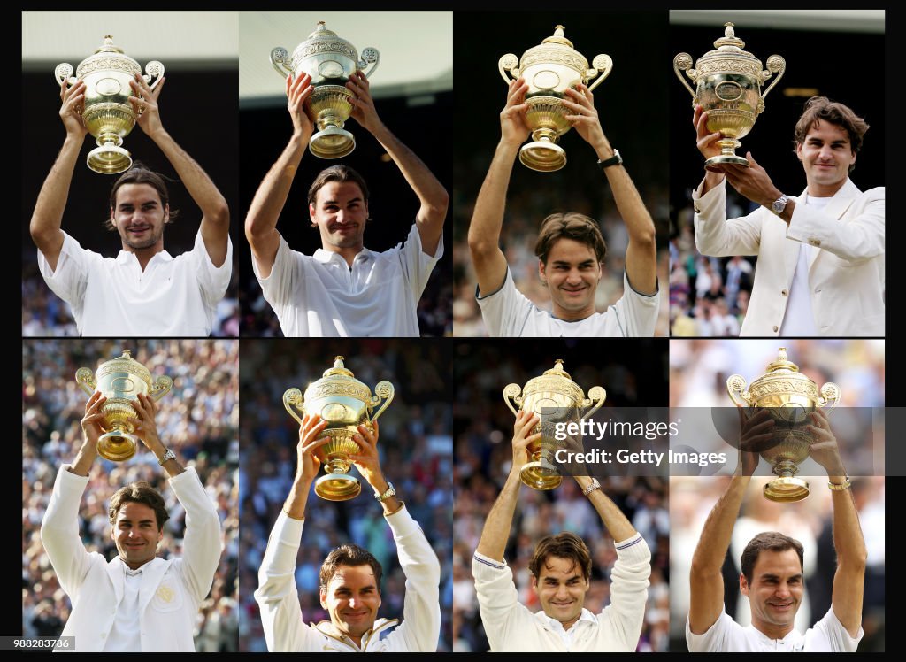 Roger Federer's Wimbledon Tennis Championships Wins