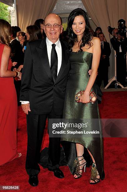 Chairman and CEO of News Corporation Rupert Murdoch and Wendi Deng attend the Costume Institute Gala Benefit to celebrate the opening of the...