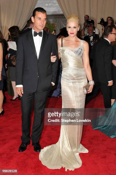 Musician Gavin Rossdale and actress Gwen Stefani attend the Costume Institute Gala Benefit to celebrate the opening of the "American Woman:...