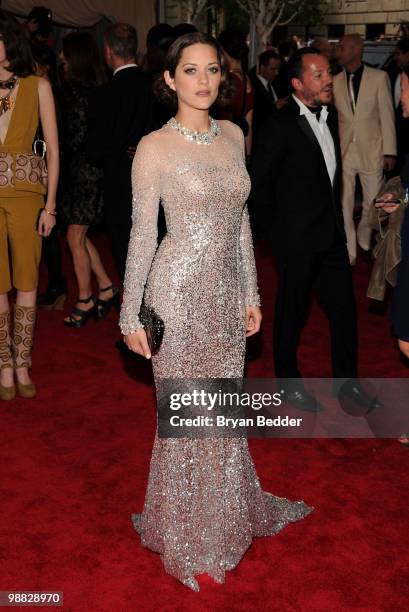 Actress Marion Cotillard attends the Metropolitan Museum of Art's 2010 Costume Institute Ball at The Metropolitan Museum of Art on May 3, 2010 in New...