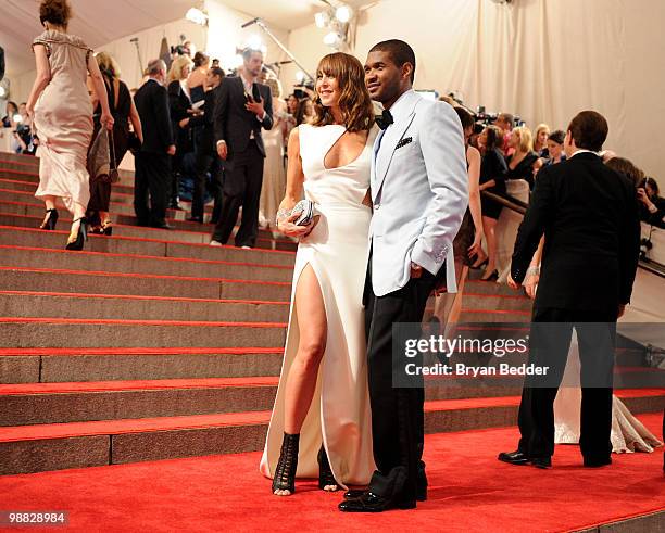 President of Jimmy Choo Tamara Mellon Singer Usher attends the Metropolitan Museum of Art's 2010 Costume Institute Ball at The Metropolitan Museum of...