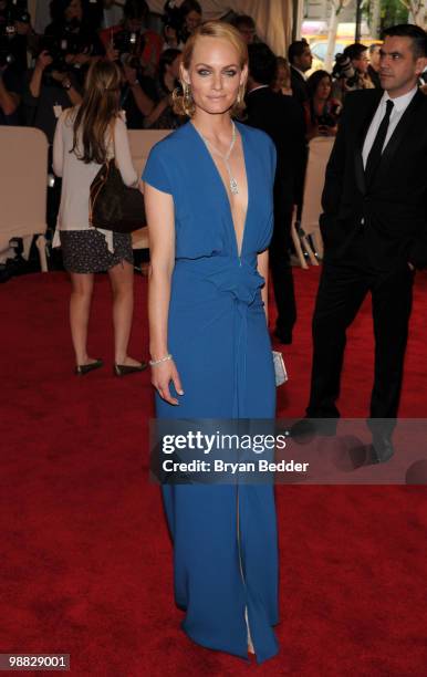 Model/Actress Amber Vallata attends the Metropolitan Museum of Art's 2010 Costume Institute Ball at The Metropolitan Museum of Art on May 3, 2010 in...