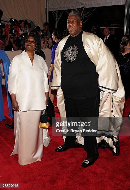 Actress Whoopi Goldberg and Editor-at-large André Leon Talley attend the Metropolitan Museum of Art's 2010 Costume Institute Ball at The Metropolitan...