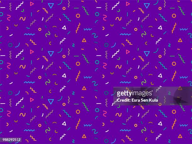 seamless colourful abstract geometric line pattern - fun stock illustrations