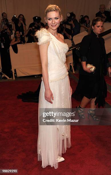 Kirsten Dunst attends the Costume Institute Gala Benefit to celebrate the opening of the "American Woman: Fashioning a National Identity" exhibition...