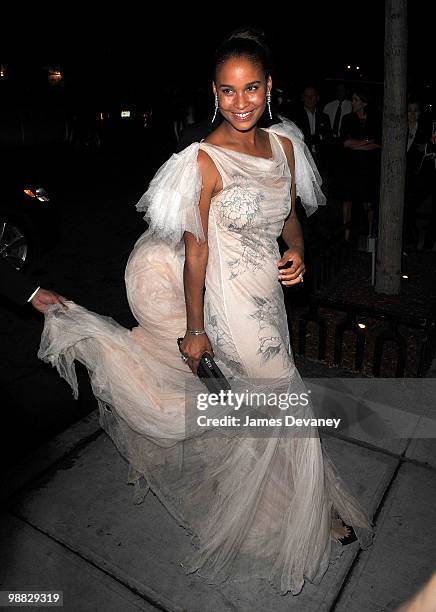 Joy Bryant attends the Costume Institute Gala after party at the Mark hotel on May 3, 2010 in New York City.
