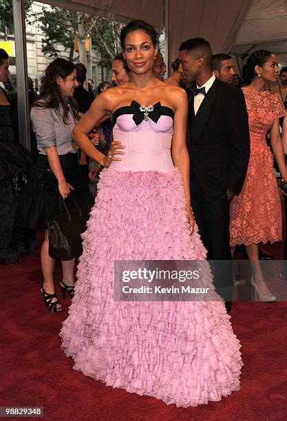 Rosario Dawson attends the Costume Institute Gala Benefit to celebrate the opening of the "American Woman: Fashioning a National Identity" exhibition...