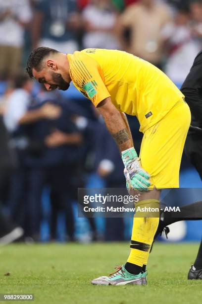 Rui Patricio of Portugal looks dejected at the end of the 2018 FIFA World Cup Russia Round of 16 match between Uruguay and Portugal at Fisht Stadium...