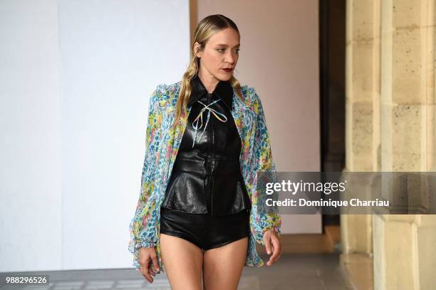 Chloe Sevigny walks the runway during Miu Miu 2019 Cruise Collection Show at Hotel Regina on June 30, 2018 in Paris, France.