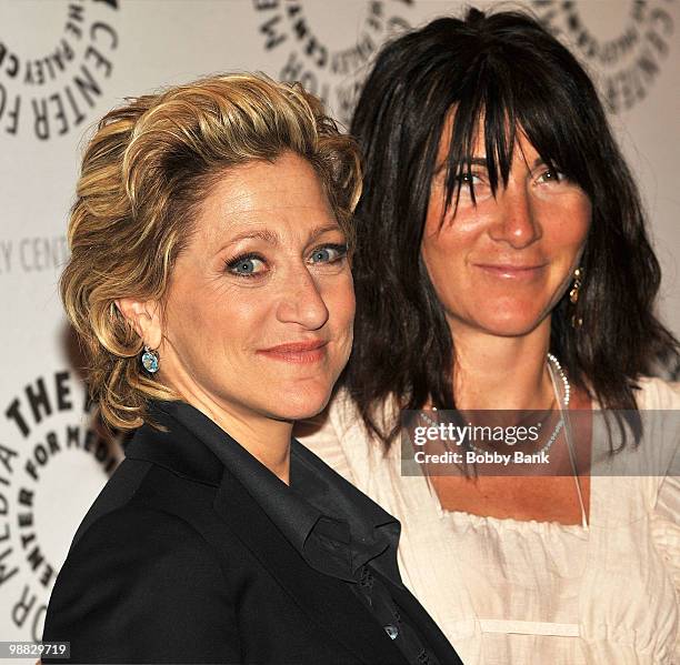 Edie Falco and Eve Best attend Paging "Nurse Jackie" at The Paley Center for Media on May 3, 2010 in New York City.