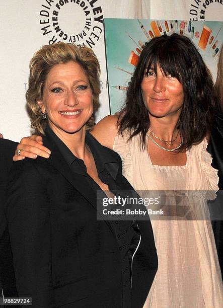 Edie Falco and Eve Best attend Paging "Nurse Jackie" at The Paley Center for Media on May 3, 2010 in New York City.