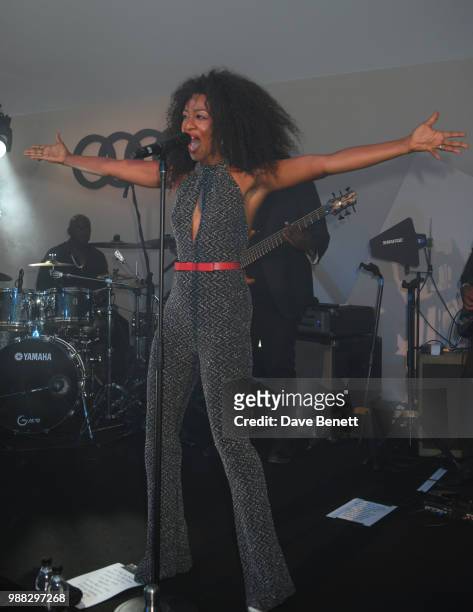 Beverley Knight performs at the Audi Polo Challenge at Coworth Park Polo Club on June 30, 2018 in Ascot, England.