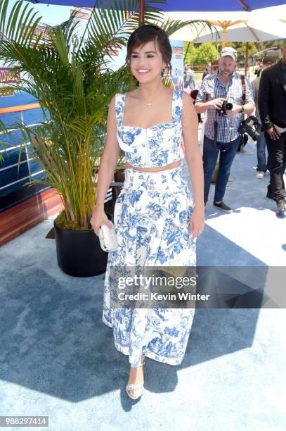 Selena Gomez attends the Columbia Pictures and Sony Pictures Animation's world premiere of 'Hotel Transylvania 3: Summer Vacation' at Regency Village...