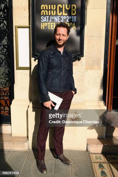 Derek Blasberg attends Miu Miu 2019 Cruise Collection Show at Hotel Regina on June 30, 2018 in Paris, France.