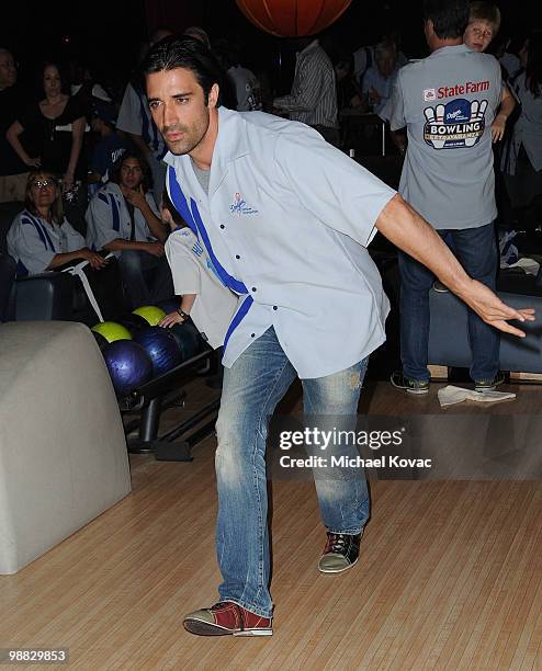 Actor Gilles Marini bowls at the 6th Annual State Farm Dodgers Dream Foundation Bowling Extravaganza at Lucky Strike Lanes at L.A. Live on May 3,...