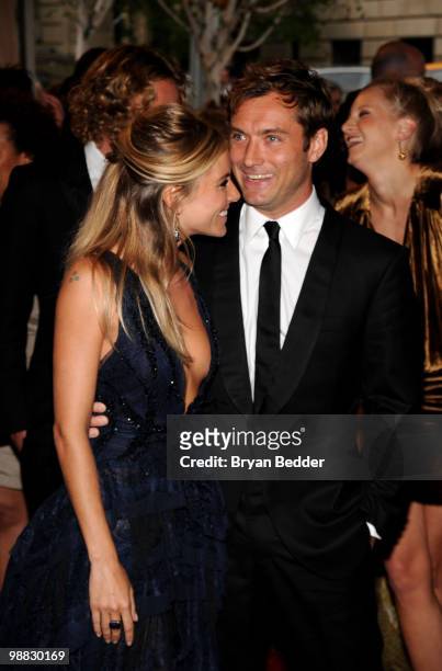 Actors Sienna Miller and Jude Law attend the Metropolitan Museum of Art's 2010 Costume Institute Ball at The Metropolitan Museum of Art on May 3,...