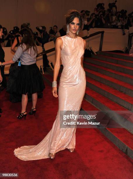 Alessandra Ambrosio attends the Costume Institute Gala Benefit to celebrate the opening of the "American Woman: Fashioning a National Identity"...