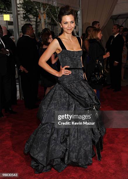 Maggie Gyllenhaal attends the Costume Institute Gala Benefit to celebrate the opening of the "American Woman: Fashioning a National Identity"...