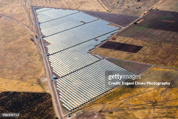 upper thracian plain, bulgaria - august 2012: aerial view of koprinka lake valley - evgeni dinev stock pictures, royalty-free photos & images