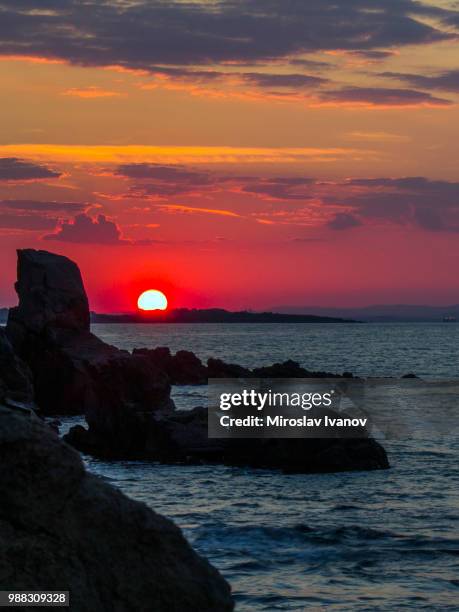 sunset sozopol - sozopol bulgaria stock pictures, royalty-free photos & images