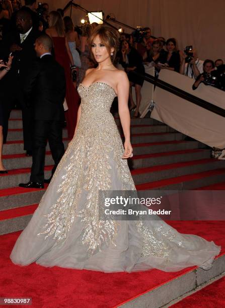 Jennifer Lopez attends the Metropolitan Museum of Art's 2010 Costume Institute Ball at The Metropolitan Museum of Art on May 3, 2010 in New York City.